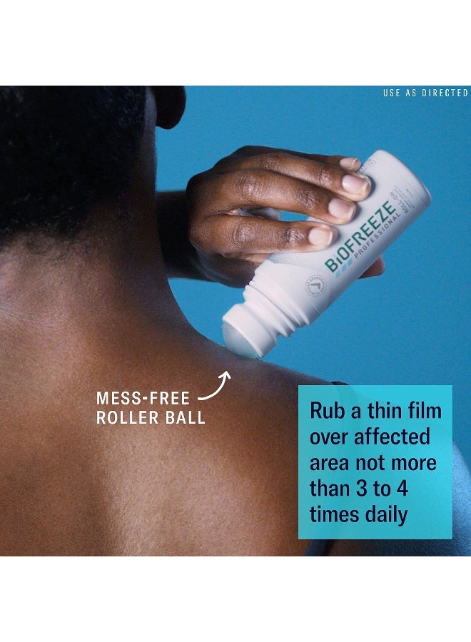Biofreeze Pack Of 3 Professional Pain Relief Roll-On Bottle Green 89 Ml - Image 5